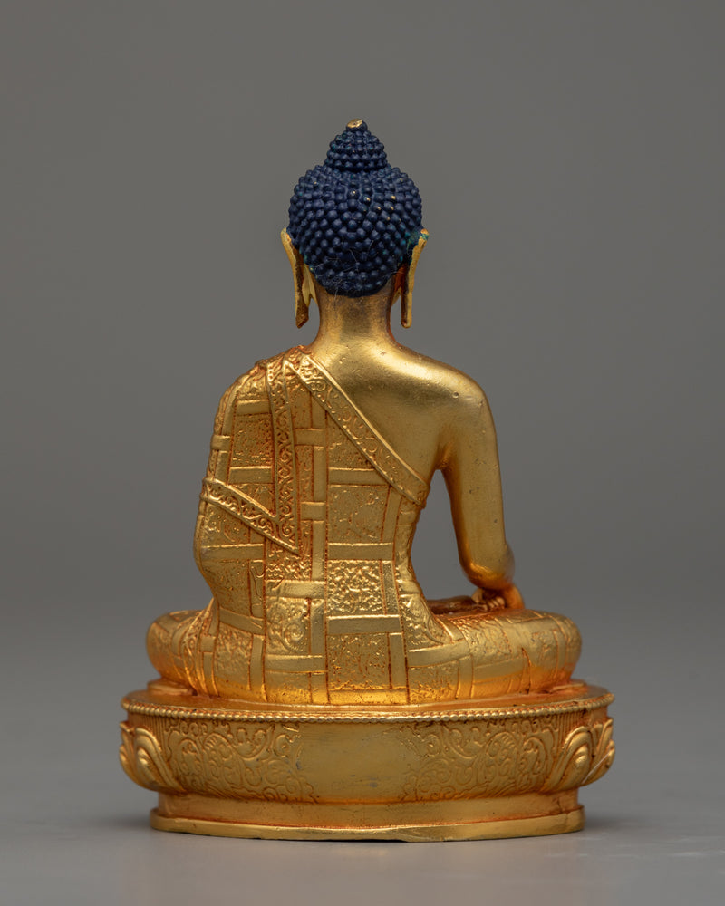 Shakyamuni Buddha Statue | Gold Gilded Buddhist Statue Made in Nepal