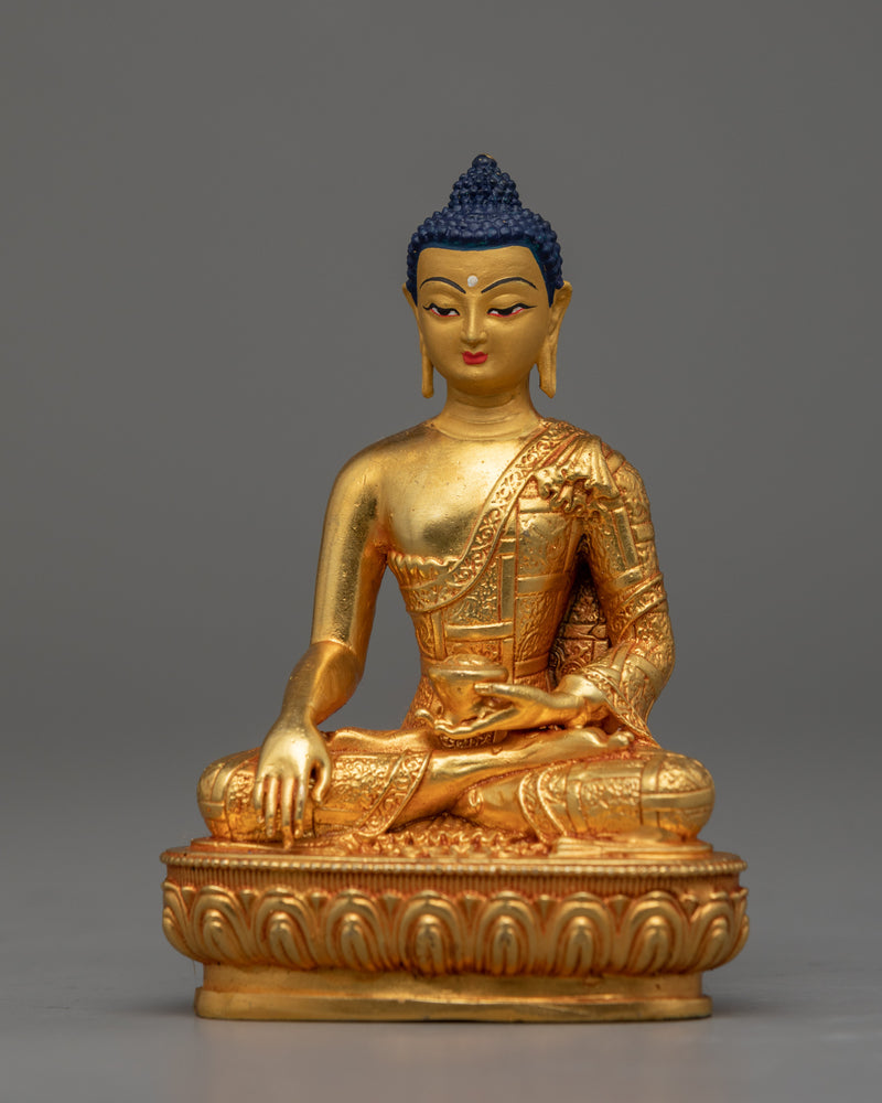 Shakyamuni Buddha Statue | Gold Gilded Buddhist Statue Made in Nepal