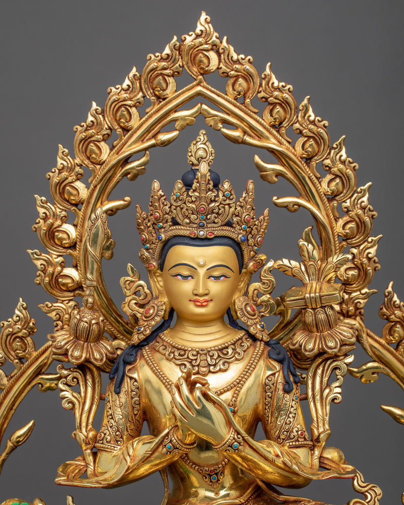 Bodhisattva Manjushri Deity Of Wisdom Sculpture | Himalayan Art Buddhist Deity