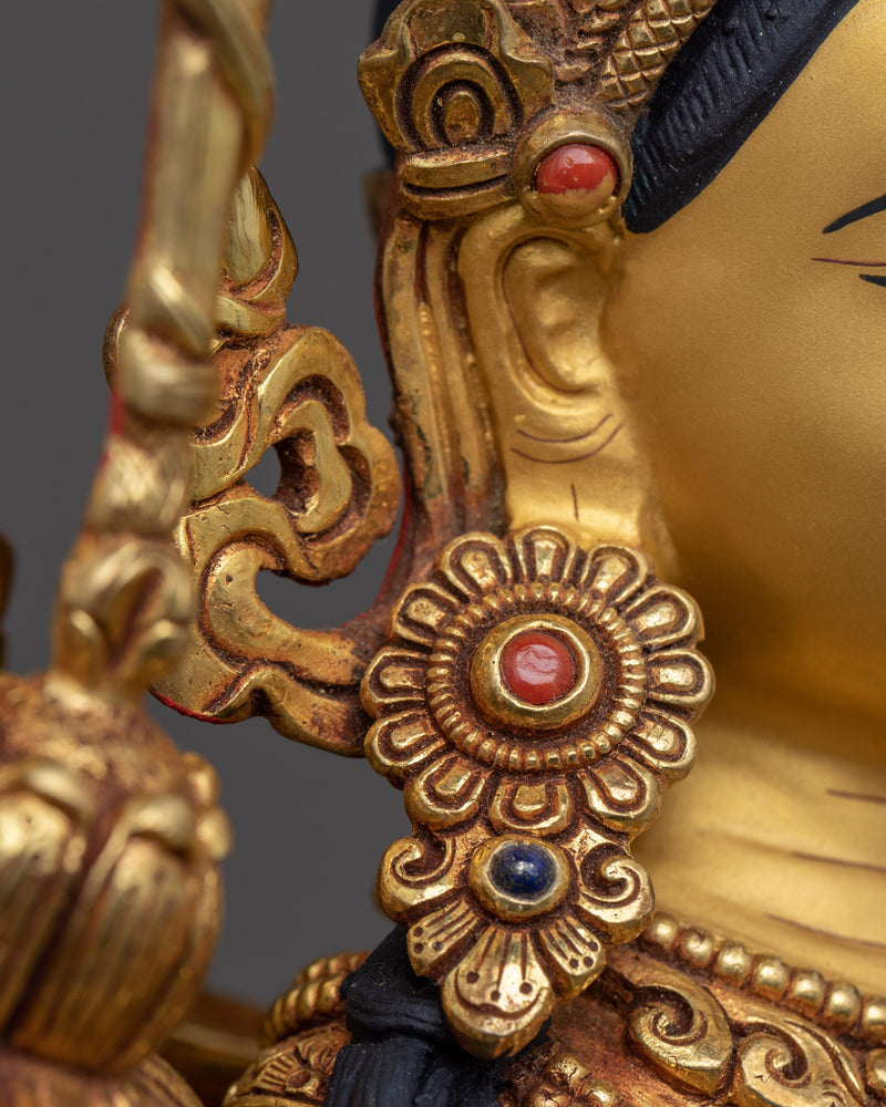 Bodhisattva Manjushri Deity Of Wisdom Sculpture | Himalayan Art Buddhist Deity