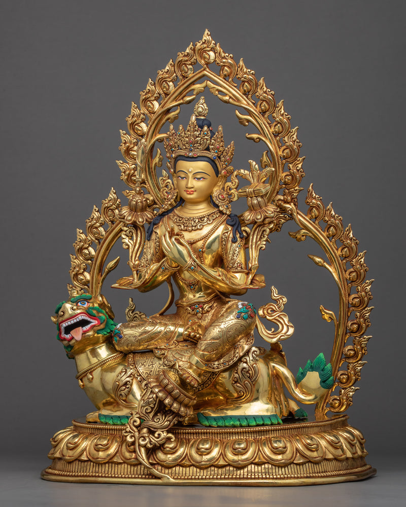 Bodhisattva Manjushri Deity Of Wisdom Sculpture | Himalayan Art Buddhist Deity