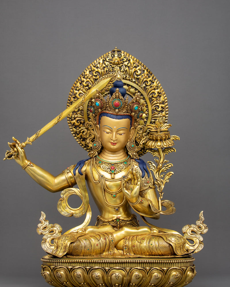 Manjushree Statue Art | Bodhisattva Buddhism Deity