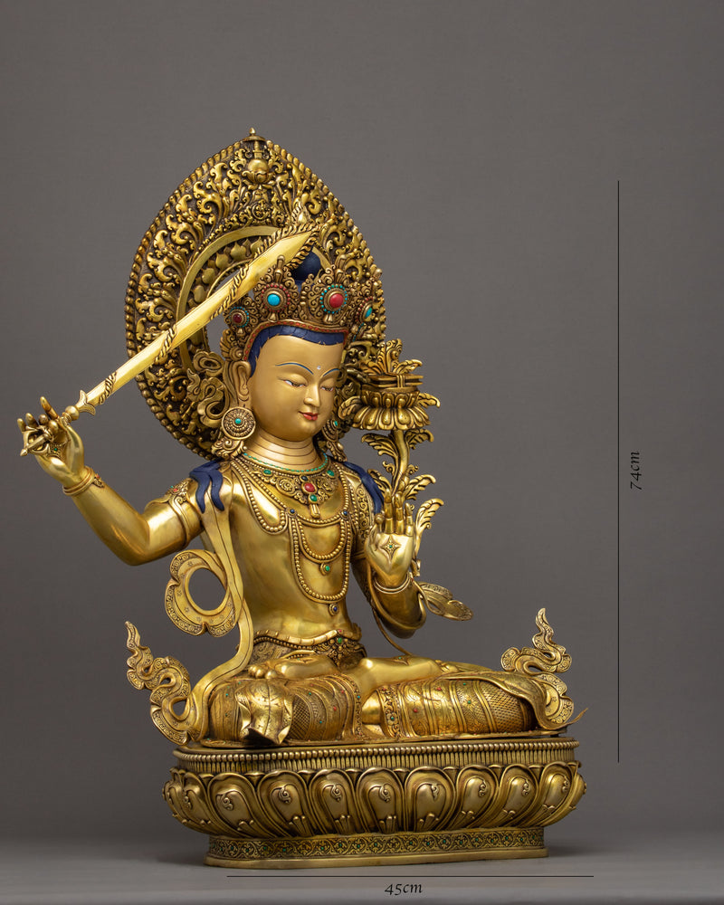 Manjushree Statue Art | Bodhisattva Buddhism Deity