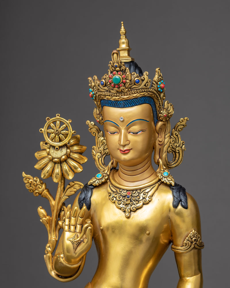 Standing Maitreya Buddha | Traditional Buddhist Art