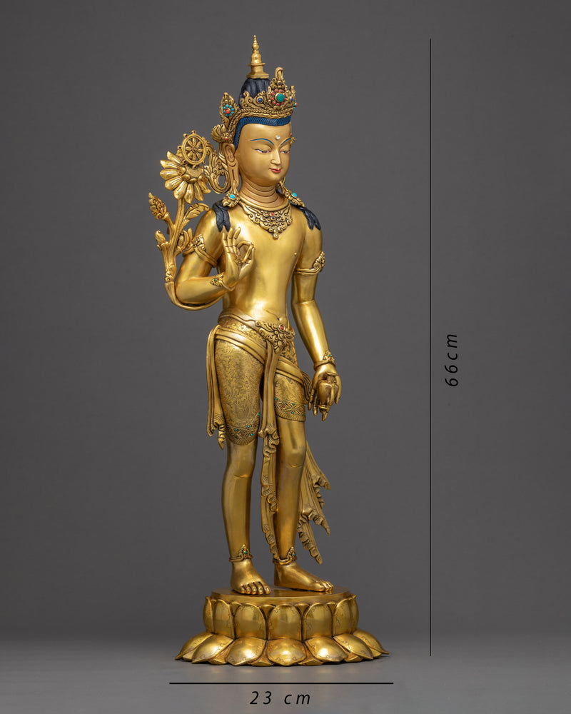 Standing Maitreya Buddha | Traditional Buddhist Art