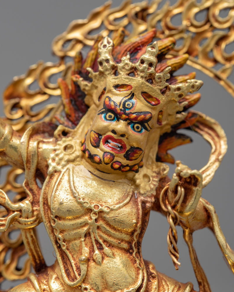 Vajrapani Mini Statue | Traditional Bodhisattva Art