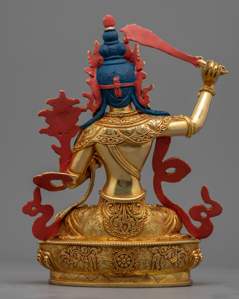 Manjushri Statue Meaning | Buddhist Deity Figurine For Ritual