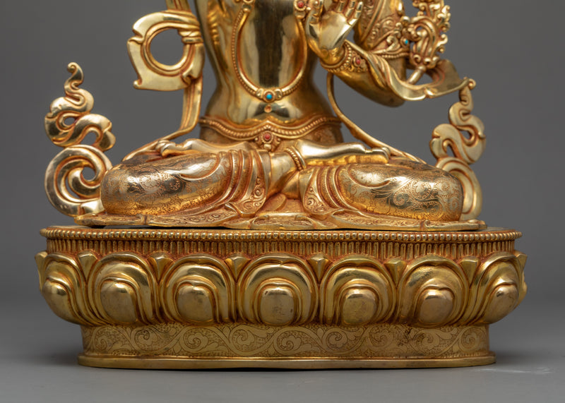 Manjushri Bodhisattva Deity Statue | Handcrafted Wisdom Deity