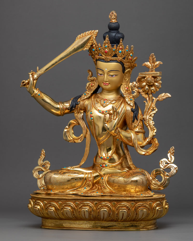 Manjushri Boddhisattva Sculpture | Himalayan Art | Manjushri Statue