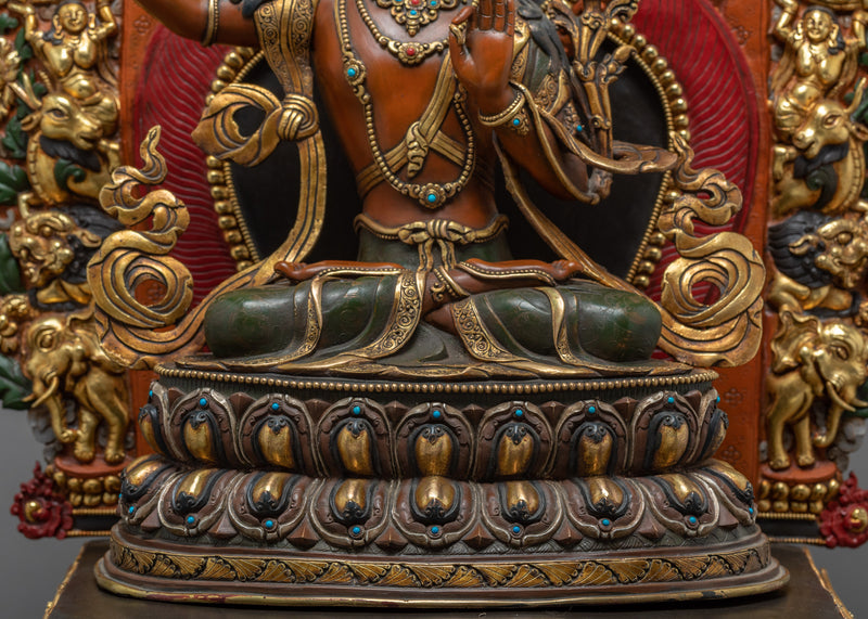 Bodhisattva Manjushri | Deity Of Wisdom | Tibetan Statue Art