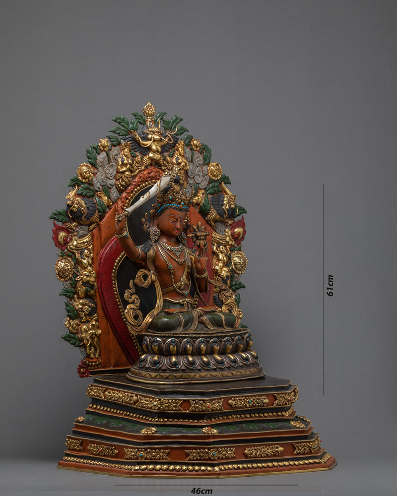 Bodhisattva Manjushri | Deity Of Wisdom | Tibetan Statue Art