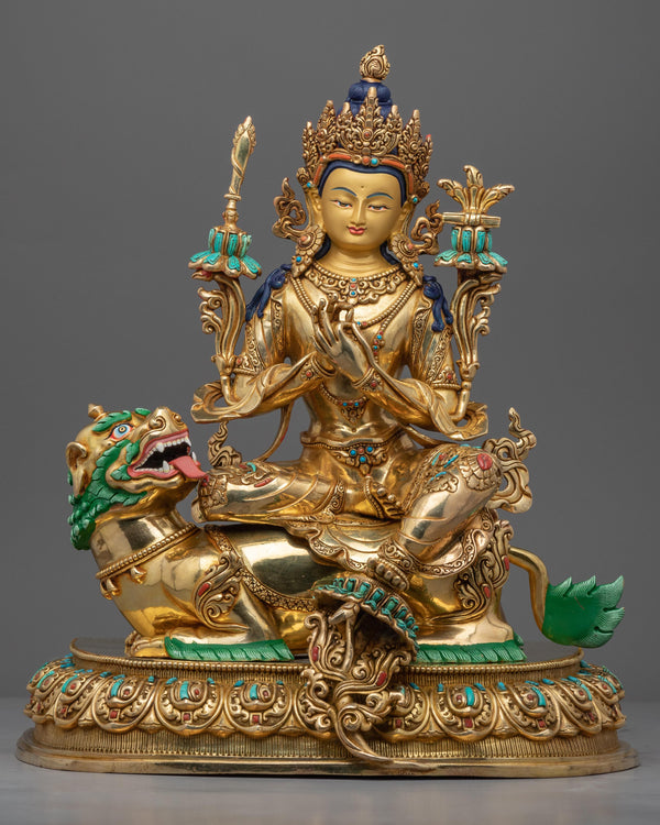 Manjushri on lion