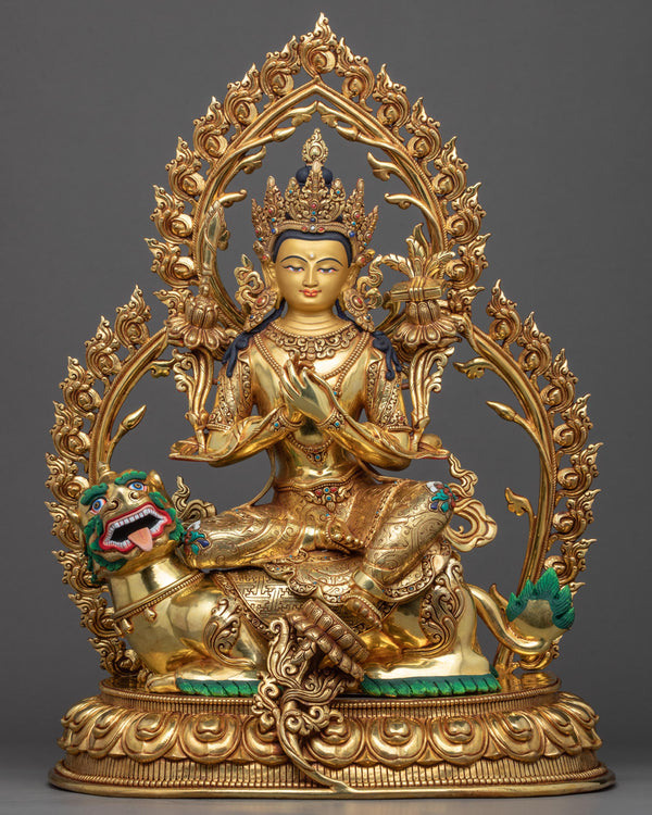 Bodhisattva Manjushri Deity Of Wisdom Sculpture 