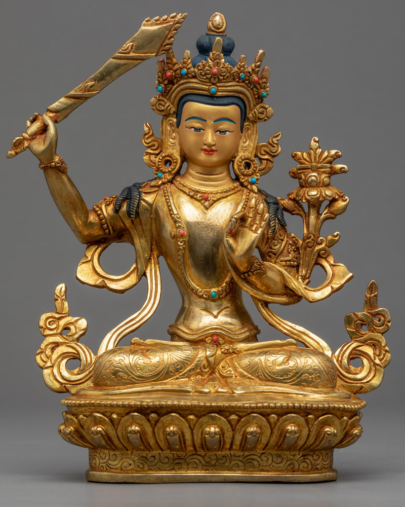 Bodhisattva Manjushri Gold Statue