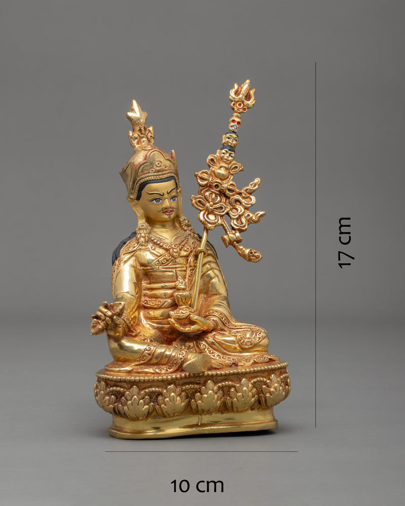 Miniature Guru Rinpoche Statue | Traditionally Crafted Buddhist Art