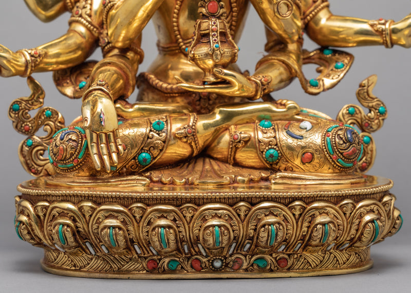 Namgyalma Statue | Ushnishavijaya | Handcarved Buddhist 24K Gold Statue