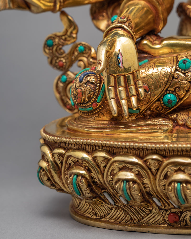 Namgyalma Statue | Ushnishavijaya | Handcarved Buddhist 24K Gold Statue