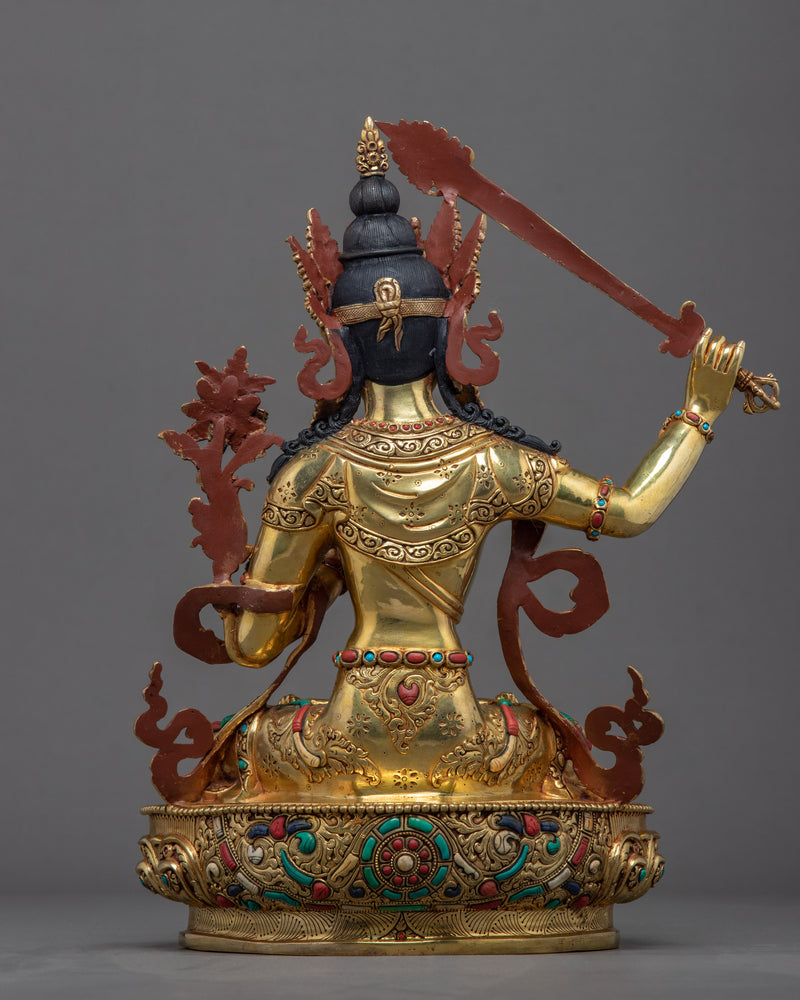 Manjushri Practice Sculpture | Himalayan Handcrafted Manjushree Art