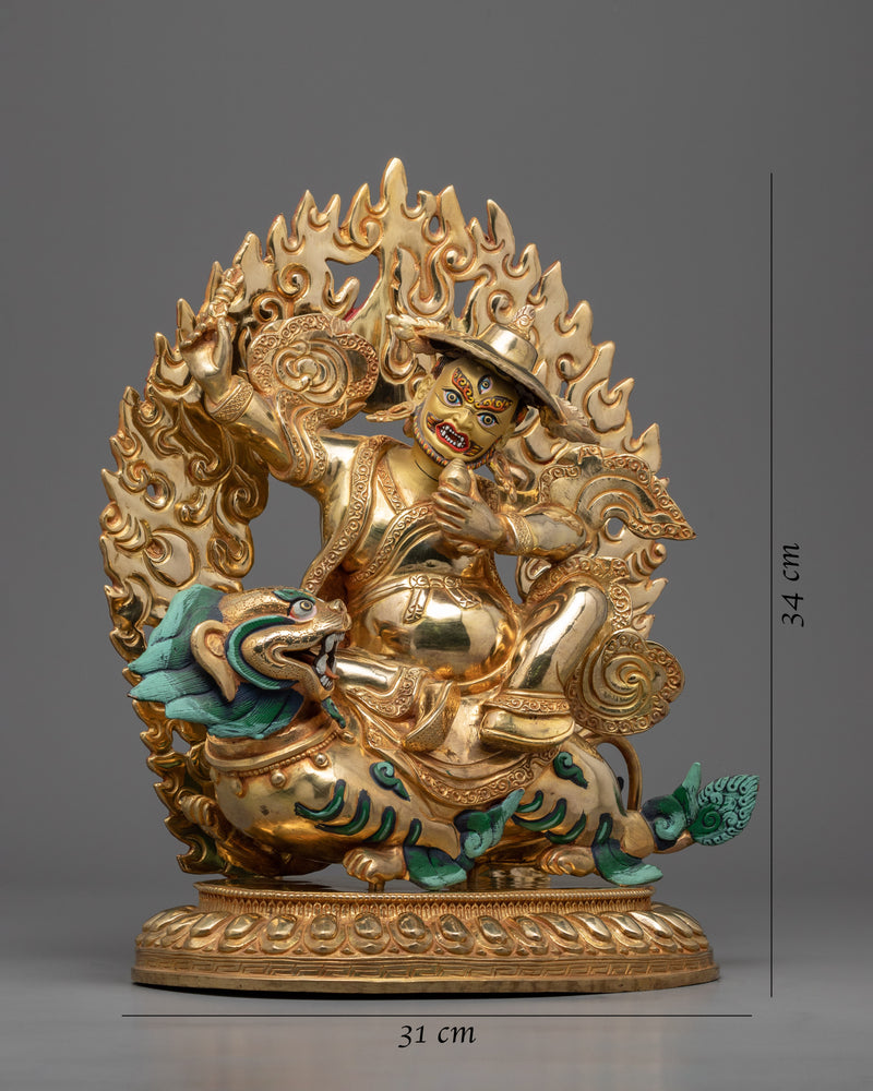 Damchen Dorje Legpa Statue | Hand-Carved Buddhist Sculpture