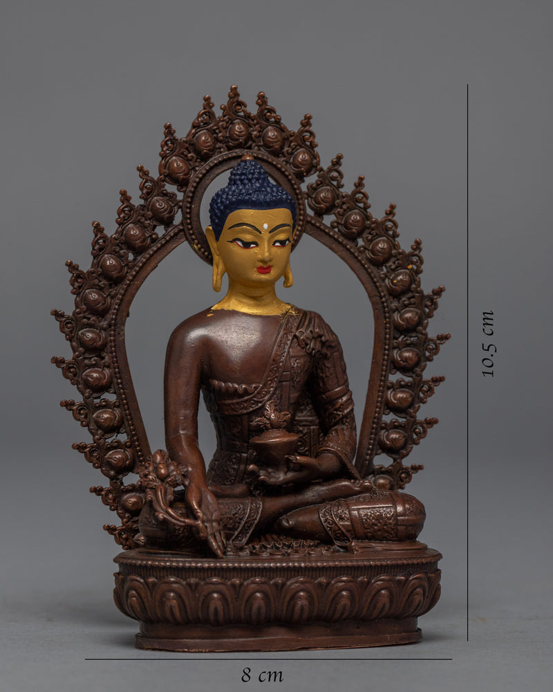 Medicine Buddha Tibetan Sculpture | Traditionally Hand Carved Healing Buddha Art