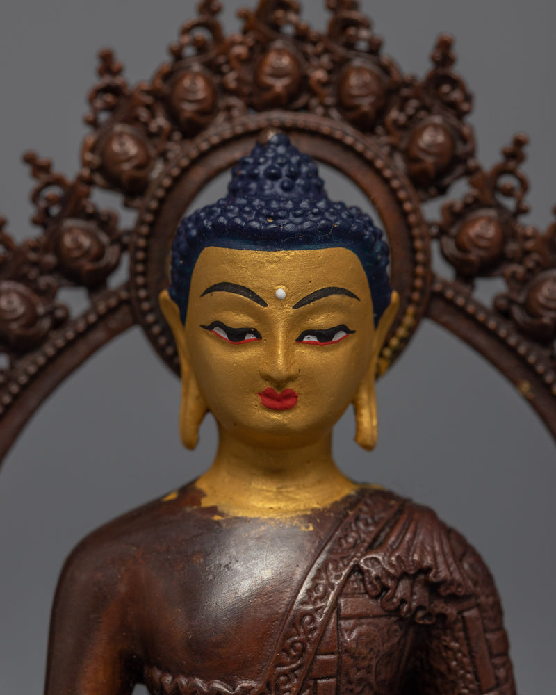 Machine-Made Shakyamuni Buddha Home Sculpture | Traditional Buddhist Art