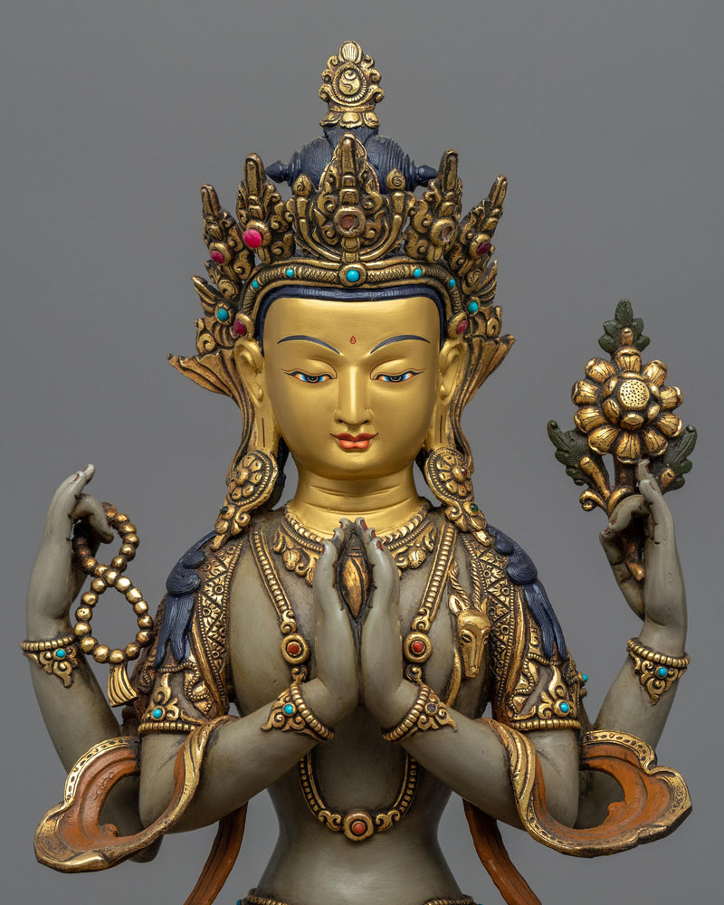 Tibetan Chenrezig Statue | Avalokiteshvara Fine Artwork