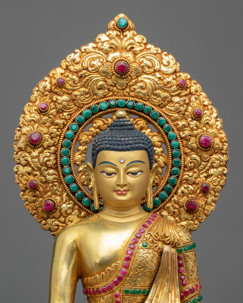 Seated Shakyamuni Buddha Sculpture | Himalayan Buddhist Art