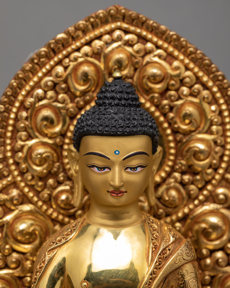 Buddha Shakyamuni | Gold Gilded Statue | Buddhist Deity