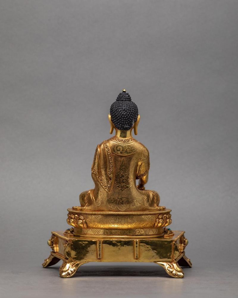 Buddha Shakyamuni | Gold Gilded Statue | Buddhist Deity