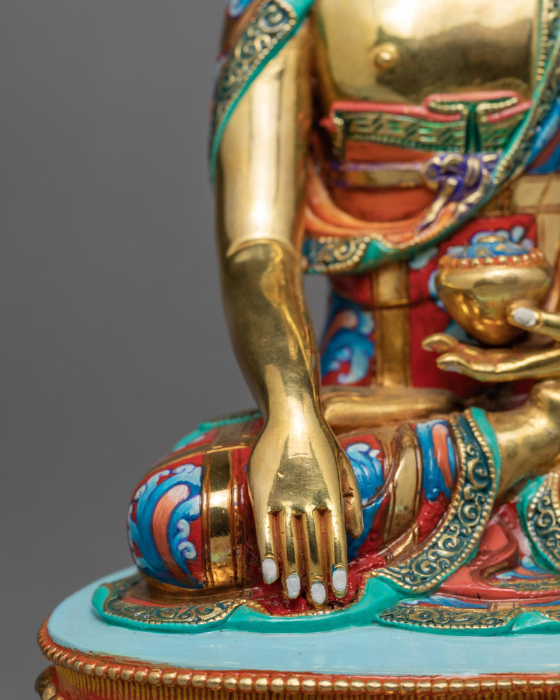 Shakyamuni Buddha Statue | Plated with Gold | Artwork