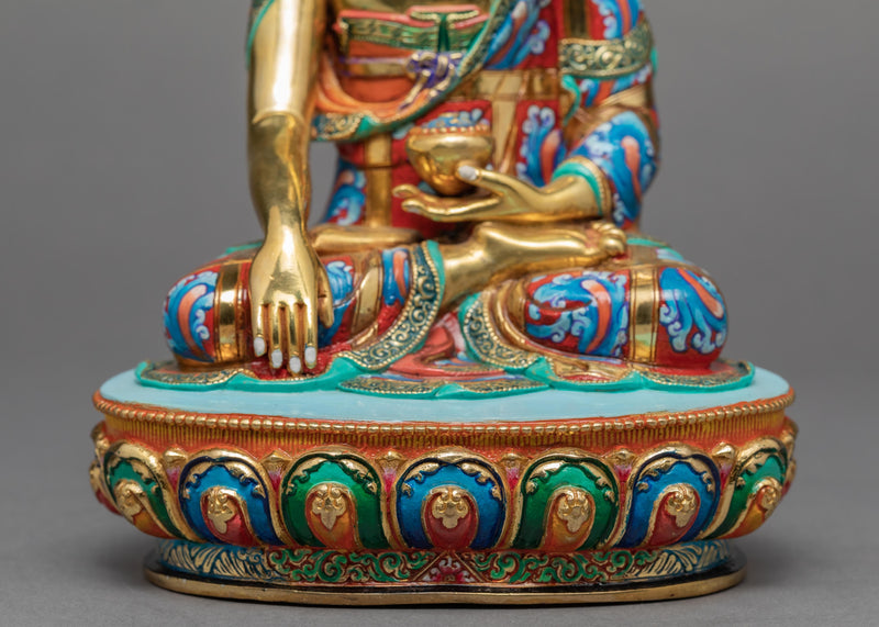 Shakyamuni Buddha Statue | Plated with Gold | Artwork