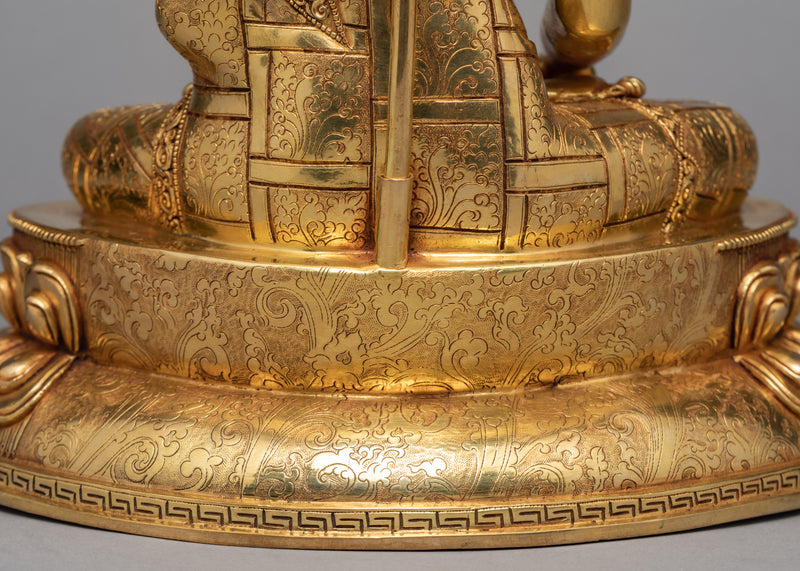 Gautam Buddha Statue | Gold Gilded Art | Tibetan Sculpture