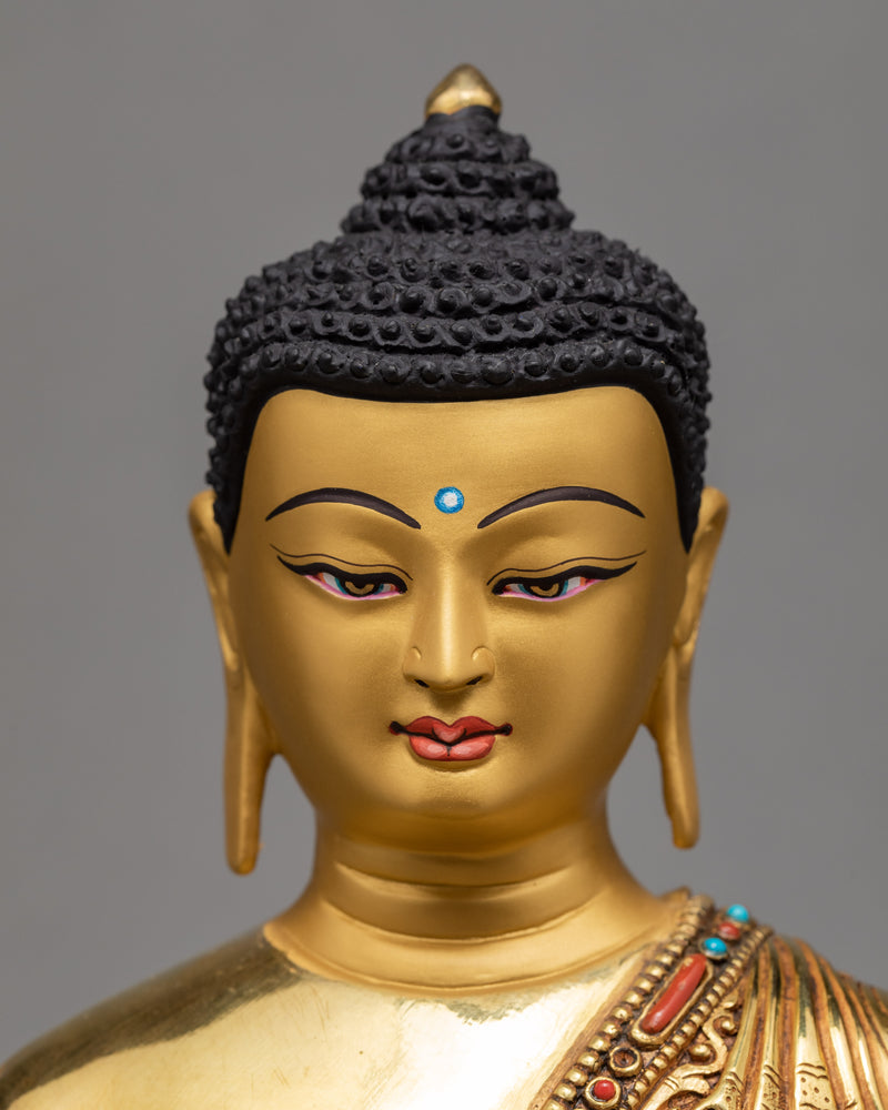 Shakyamuni Buddha Statue | Himalayan Art | Gold Plated Buddha Statue