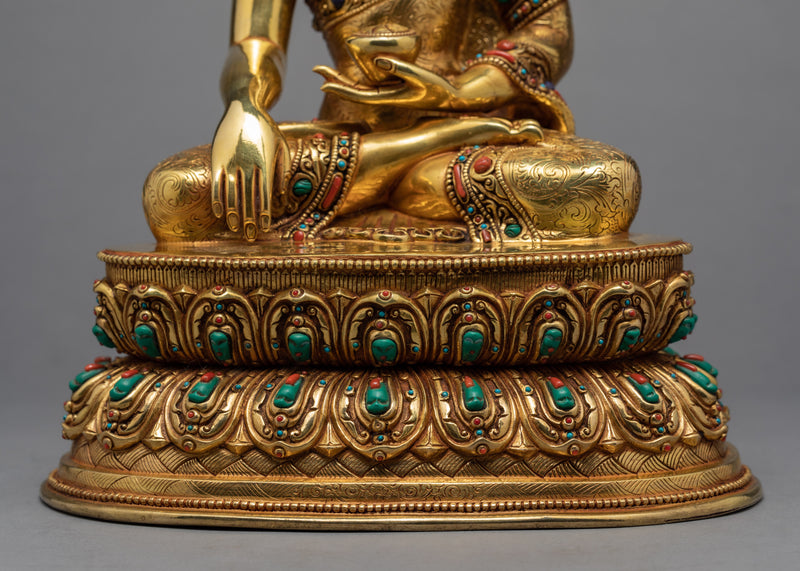 Shakyamuni Buddha Statue | Himalayan Art | Gold Plated Buddha Statue