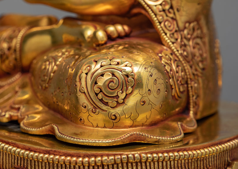 Tibetan Shakyamuni Buddha Statue | Hand Crafted With 24K Gold