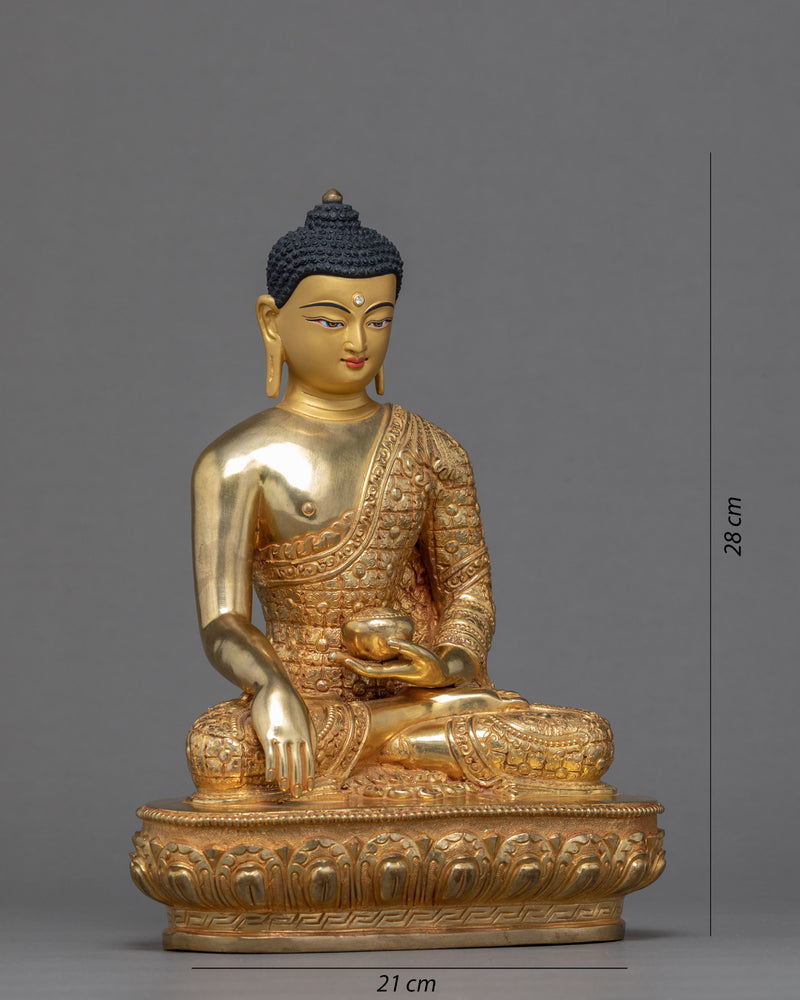 Three Tibetan Buddhas Statue | Traditional Gold Gilded Sculpture