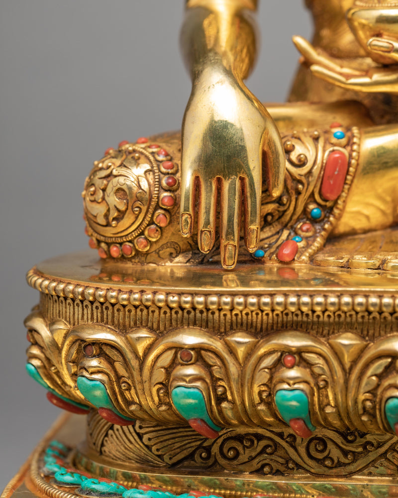 Buddha on Throne Statue | Handmade Gautam Buddha Statue