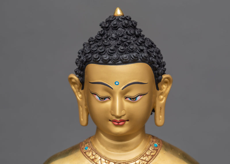 Standing Buddha Statue | Gautam Buddha | Gold Gilded Art