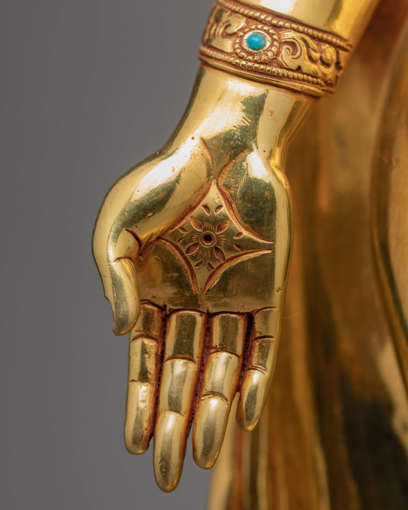 Standing Buddha Statue | Gautam Buddha | Gold Gilded Art