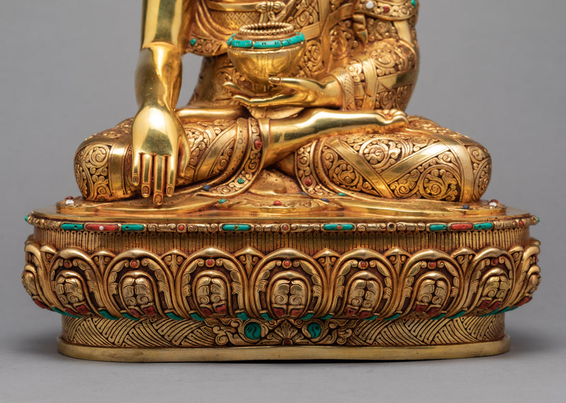 Gautam Buddha Statue | Gold Plated Tibetan Buddhist Art