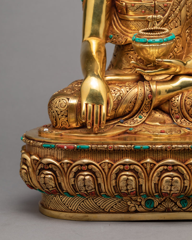 Gautam Buddha Statue | Gold Plated Tibetan Buddhist Art