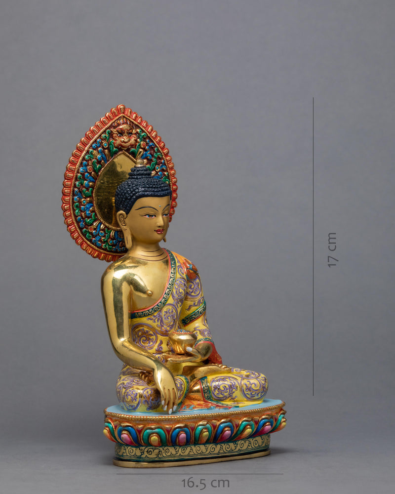 Buddha Shakyamuni Statue in Gold | Handmade Statue