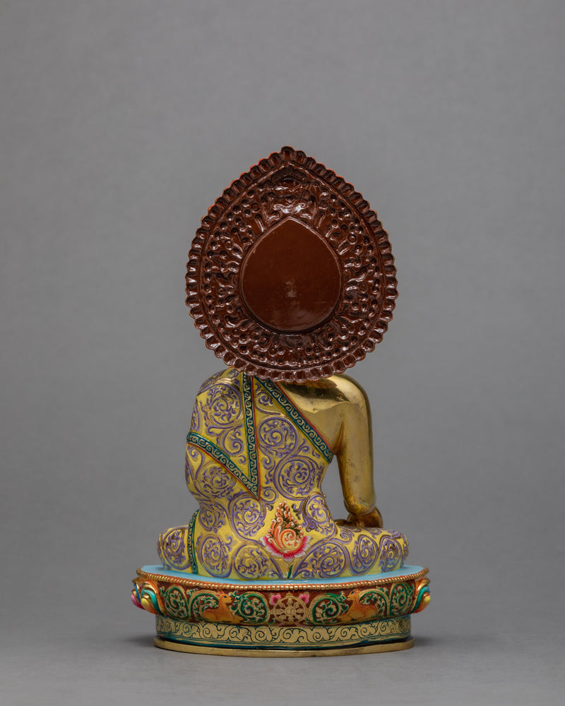 Buddha Shakyamuni Statue in Gold | Handmade Statue