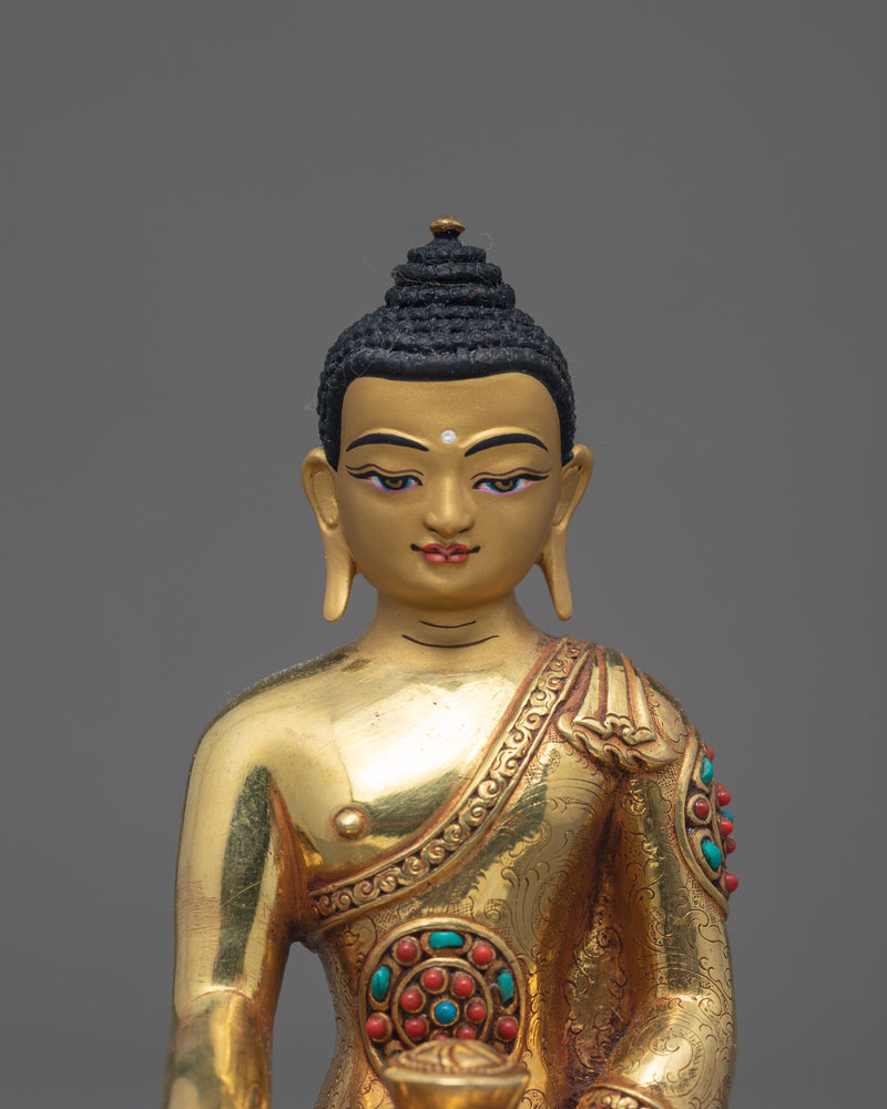 Small Shakyamuni Buddha Statue | Traditional Himalayan Art