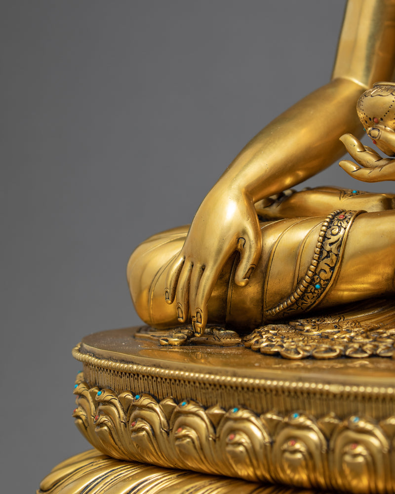 Buddha Shakyamuni Sculpture | Traditional Tibetan Art