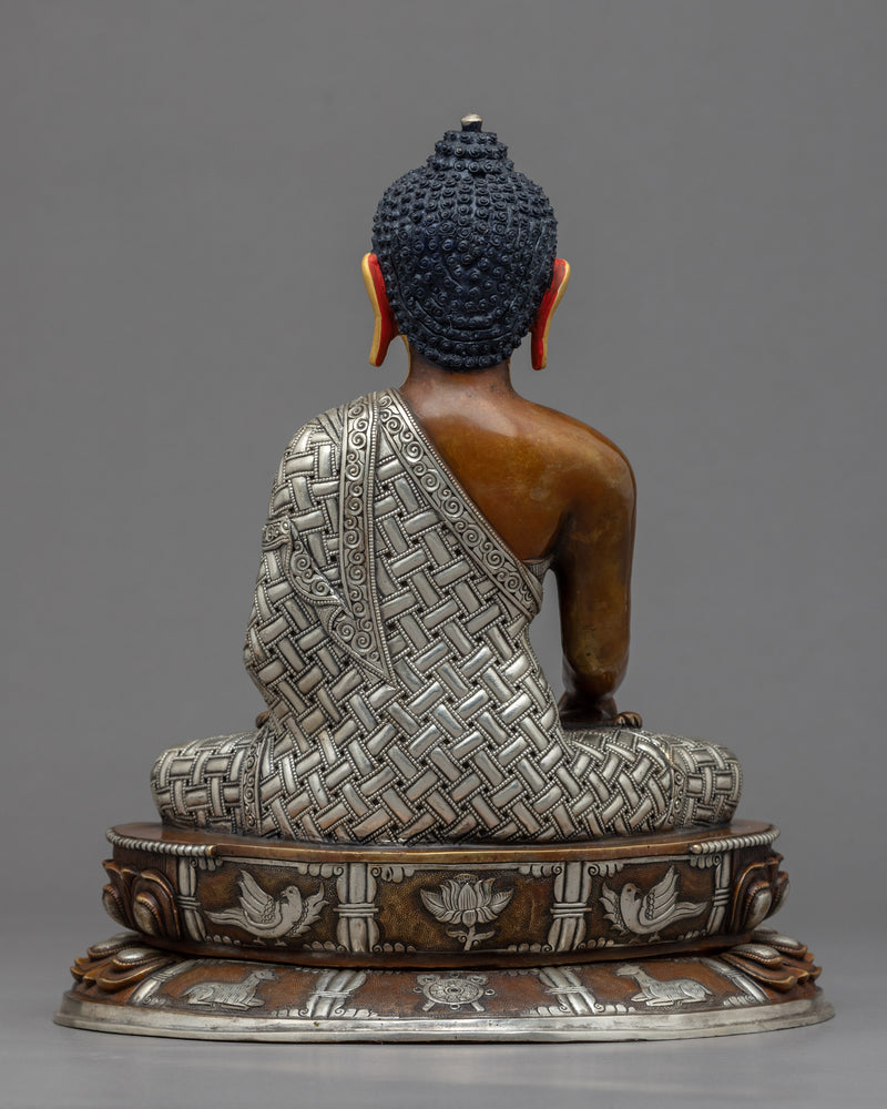 Hand Crafted Buddha Statue Silver | Traditional Himalayan Art