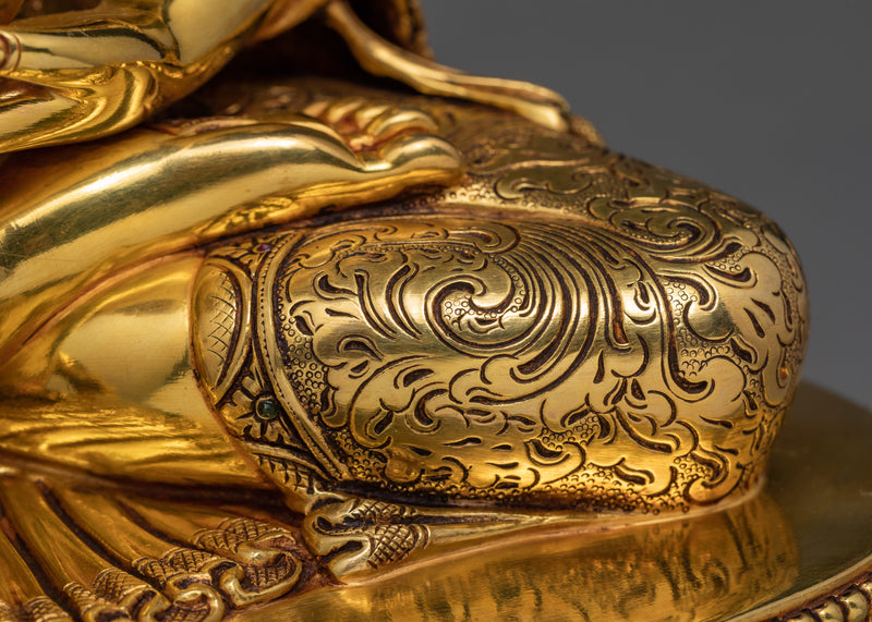 Shakyamuni Buddha Statue | Gold Plated Traditionally Handmade