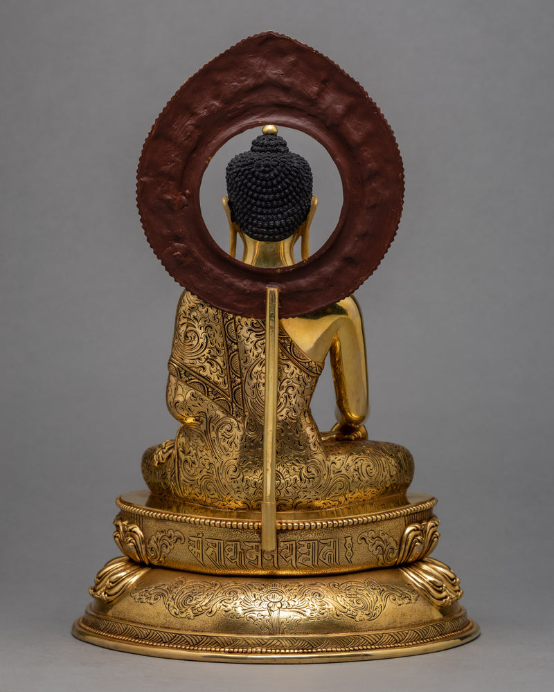 Shakyamuni Buddha Statue | Gold Plated Traditionally Handmade