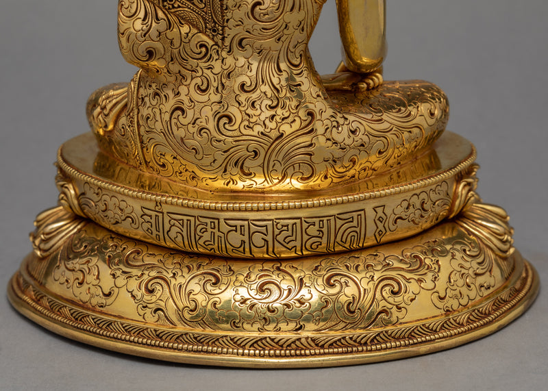 Buddha Shakyamuni  | Gautam Buddha Statue | Gold Plated Tibetan Statue