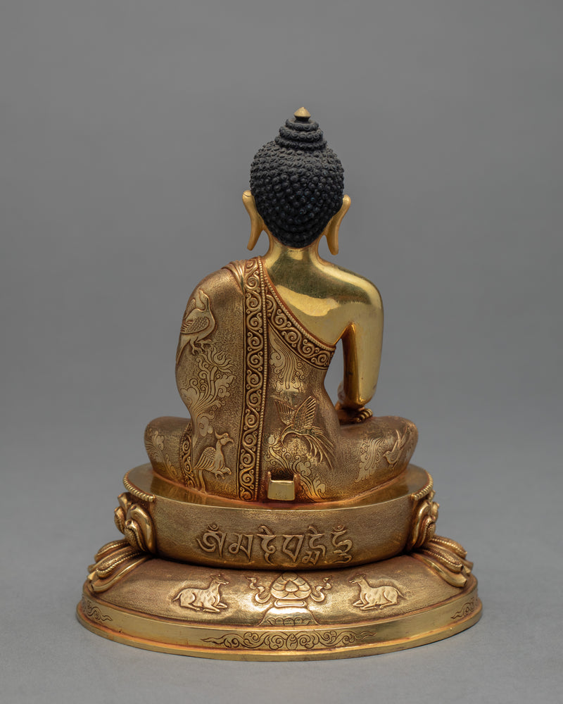 Shakyamuni Buddha  Statue | Gold Plated Gautam Buddha | Buddhist Art